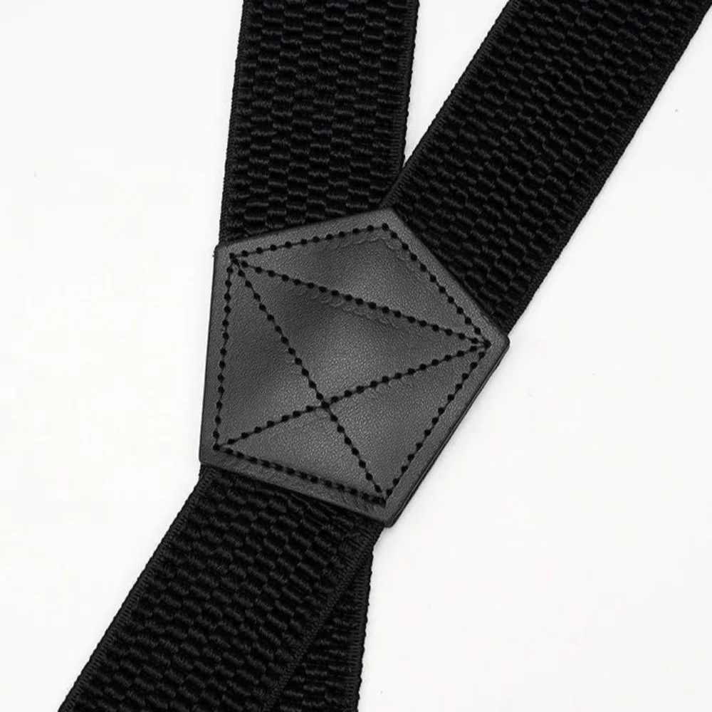 Heavy Duty Work Suspenders 3.8cm Wide with 3/4 Rotatable Gripper Clasps Adjustable Suspenders Y-Type X-Type Elegant