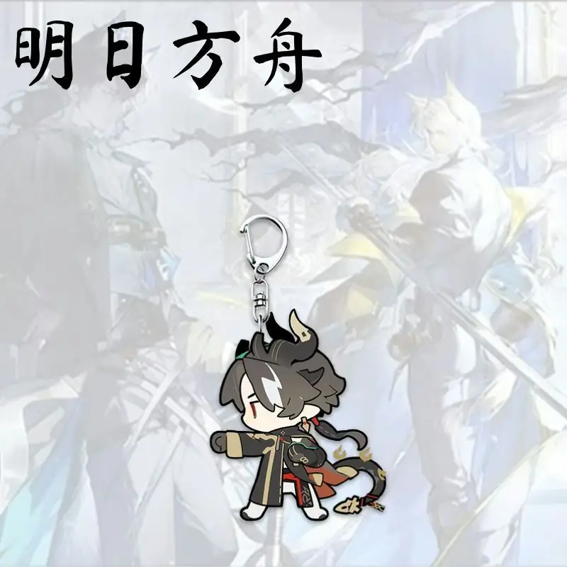 6 個アニメ Arknights キーホルダー漫画アーミヤ Kal'tsit アクリルペンダントキーリングジュエリーバックパック装飾車のキーチェーン