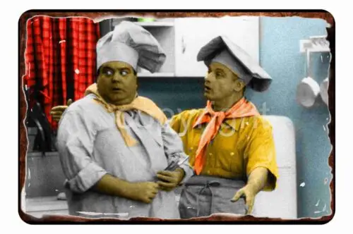 Honeymooners Ralph TV Chef All Metal Tin Sign  8 x 12