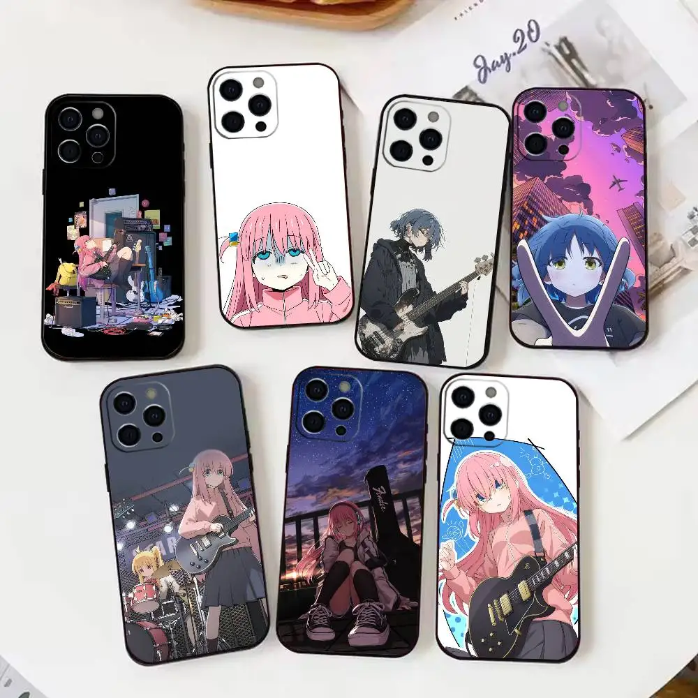 

B-Bocchi The R-Rock Band Cool Phone Case For iPhone16,15,14,13,12,11Pro Max, Soft Black Cover1G