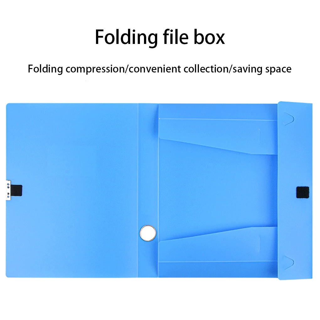 A4 File Box with Label Pocket Document Case Bill Office Organizer