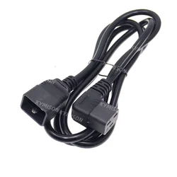 IEC320 C20 to Right Angle C19 Power Cable Cord for Server/PDU 16A Heavy-Duty Computer Power Cord L-shaped
