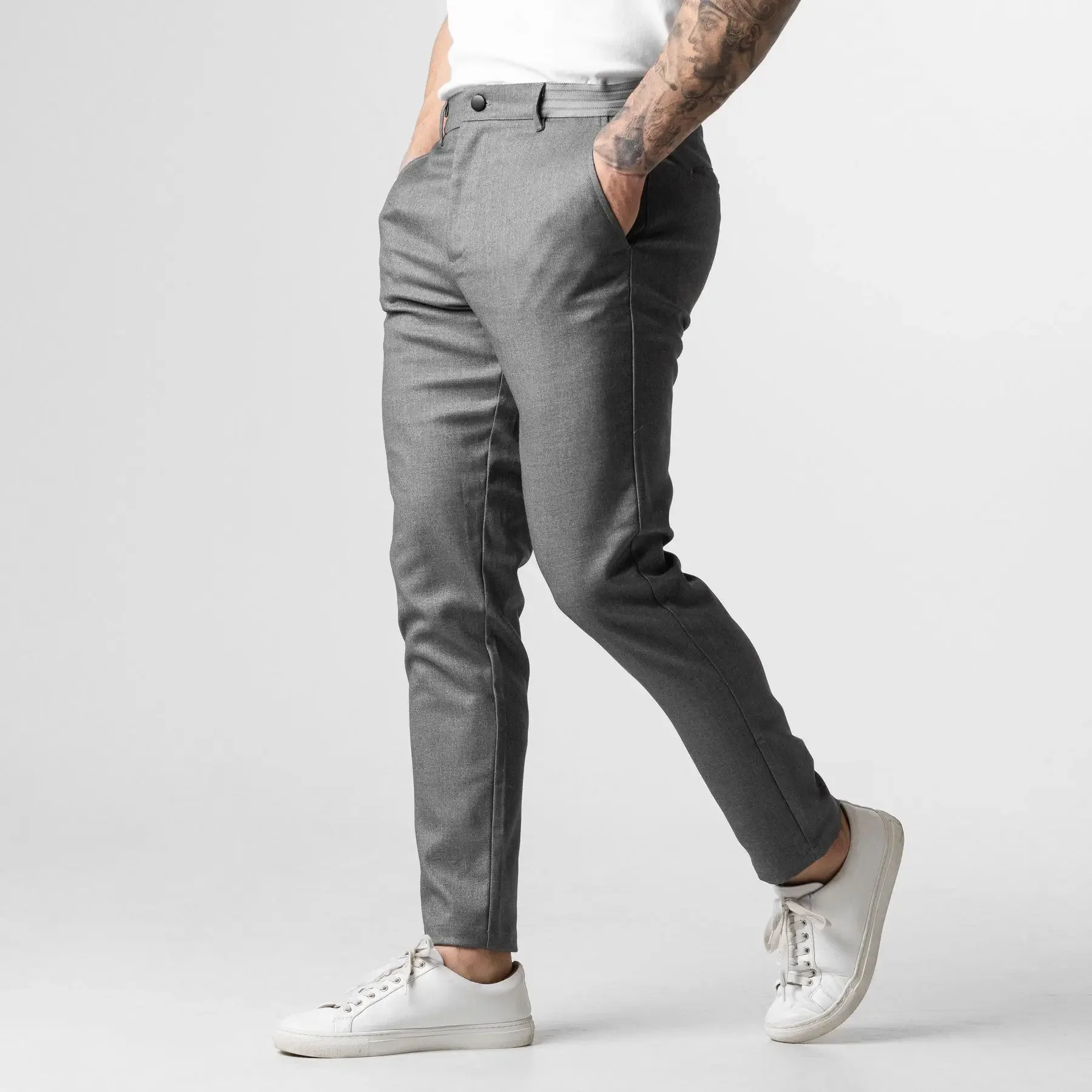 Active Chinos Comfortable Men Long Pants Stylish Slim Fit Ankle Length Casual Soft Breathable Fabric Mid Waist Commuting Wear 2 Active Chinos Comfortable Men Long Pants Stylish Slim Fit Ankle Length Casual Soft Breathable Fabric Mid Waist Commuting Wear 2