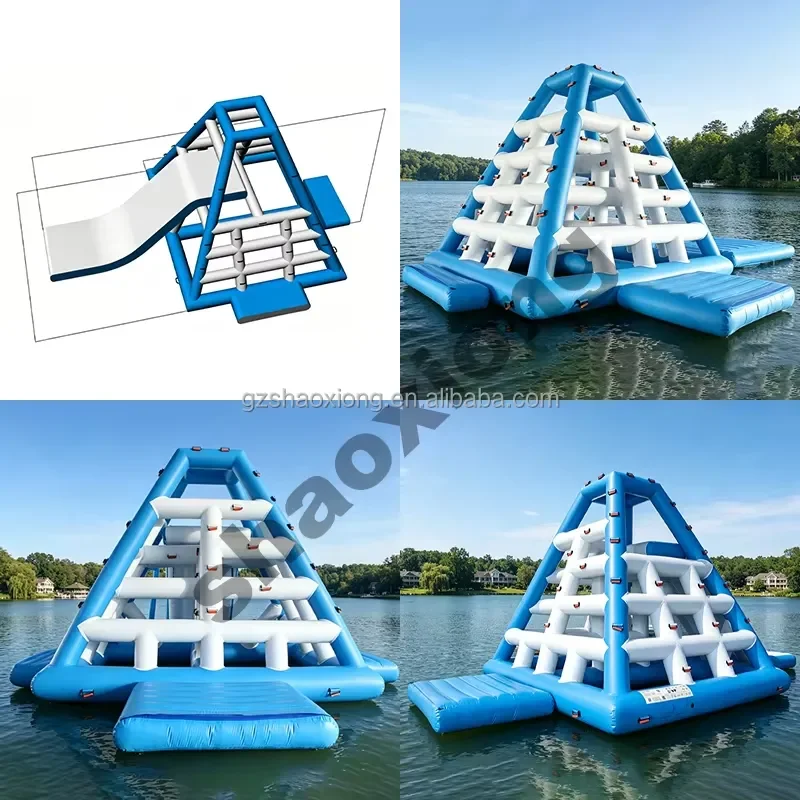 Commercial Inflatable Water Park Jumping Tower Adult Kids Floating Water Games Inflatable Jungle Joe Climbing Tower Slide