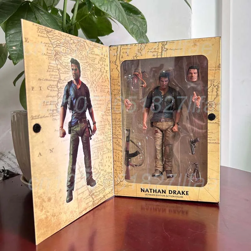 Figura NECA Uncharted 4, el final del ladrón, modelo de figura de acción NATHAN DRAKE, juguetes, muñeca móvil conjunta, regalo de cumpleaños para niños