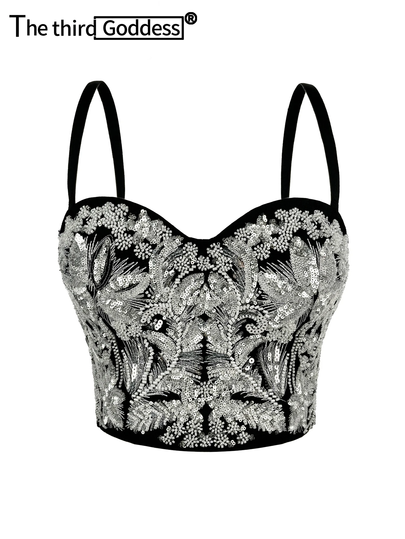 

Сексуальный черный корсетный топ с стразами, женский летний топ для ночных клубов и вечеринок, укороченный топ-бюстье для женщин, одежда для вечеринок, укороченный топ-труба для женщин.