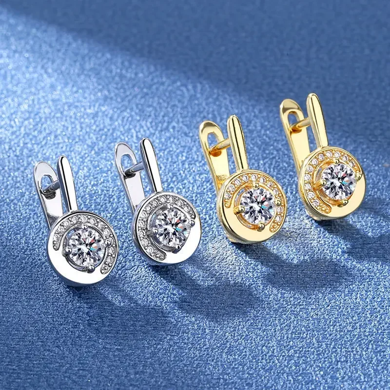Wholesale New Arrival Silver Gold Color Round Shape Full of Love Hoop Earrings for Women Fashion Jewelry Accessories