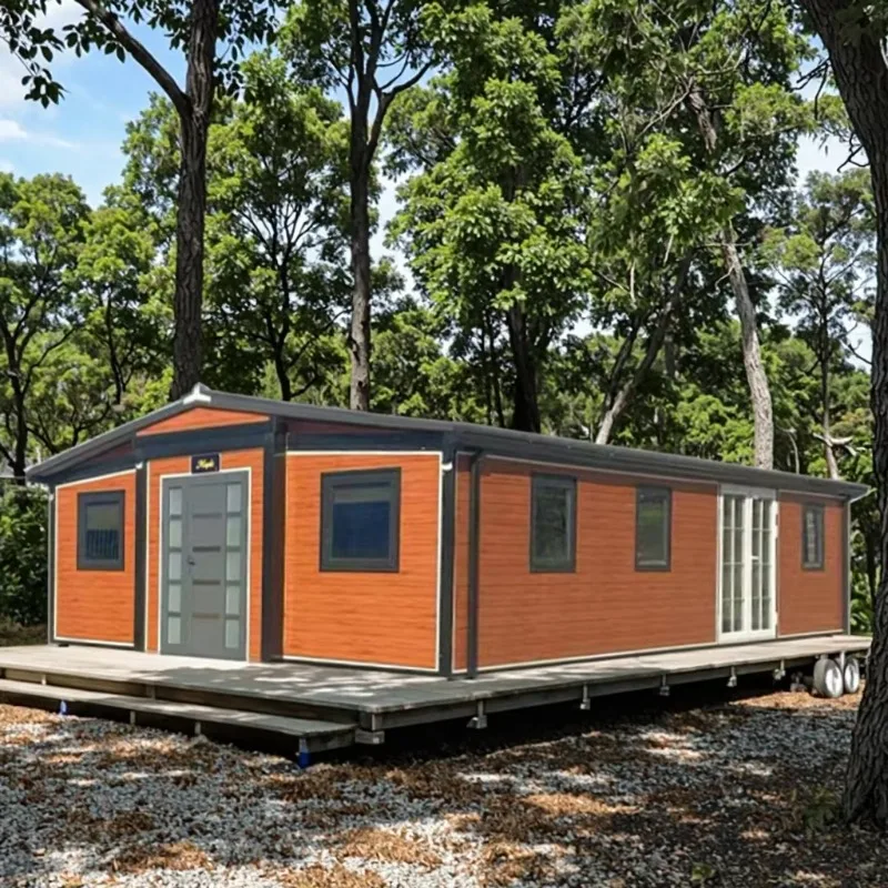 Chinese Factory Prefabricated Luxury Expandable 2-Bedroom Steel Structure Container House for Apartment Mall & Office Use