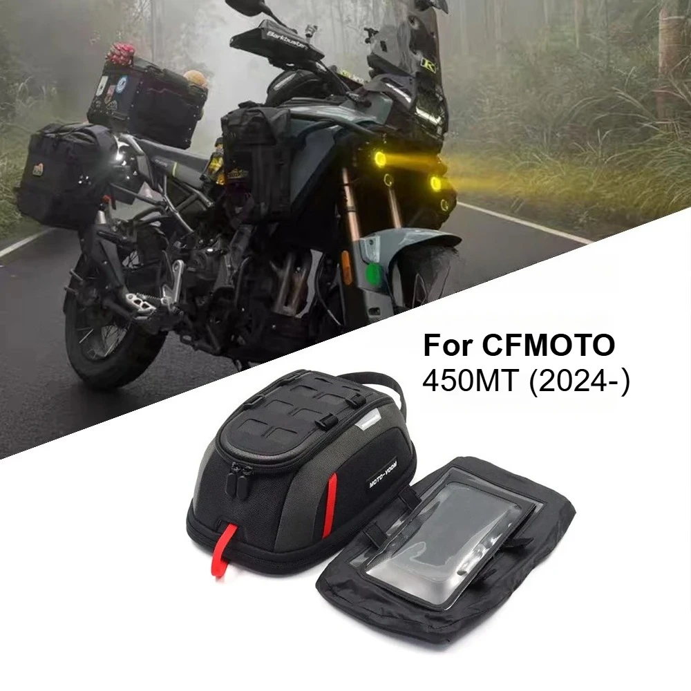 Motorcycle Quick Release Fuel Tank Bag for 450MT CFMOTO MT450 2024 Luggage Magnetic Storage Bag Navigation Bag Accessories