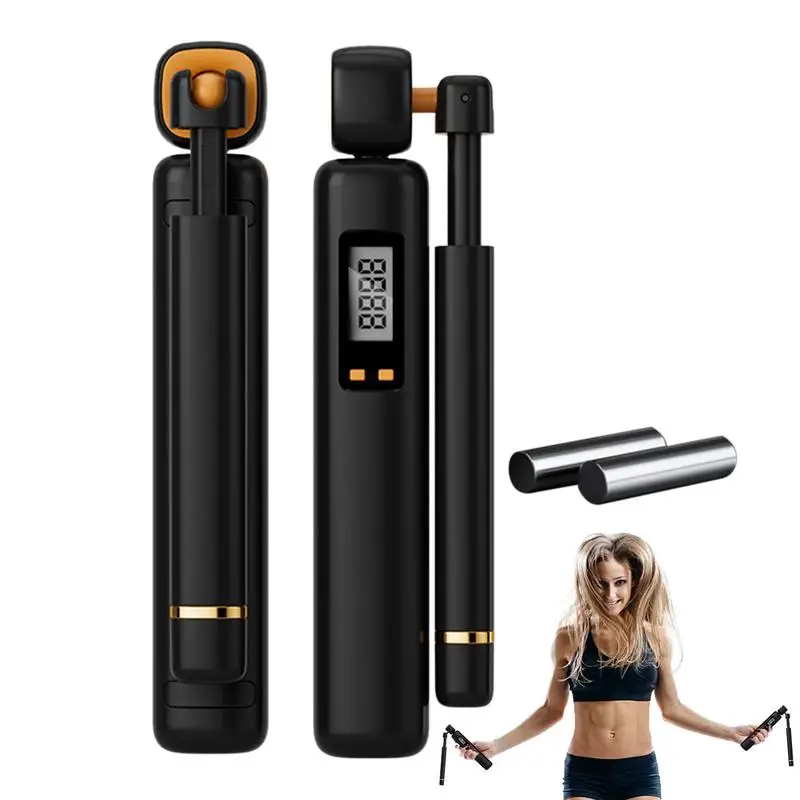 

Weighted Jump Rope With Counter Intelligent Counting Skipping Rope Jump Rope Weighted Design Cordless Rope For Family Friends