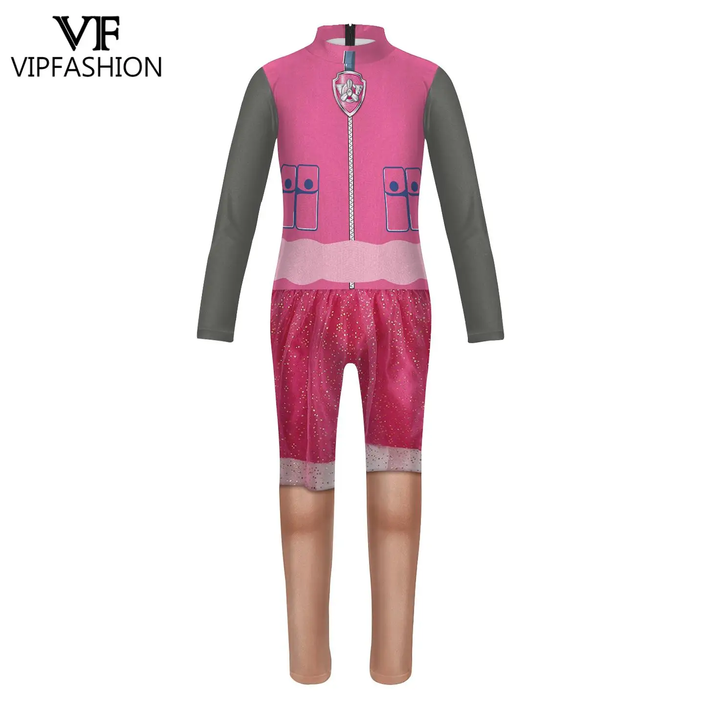 VIP FASHION-Costume Imprimé Muscle pour Enfants, Catsuit Cosplay Animal pour Garçons et Bol, Combinaison de ixà Manches sulf, Sally Carnival Zentai Drum Suit