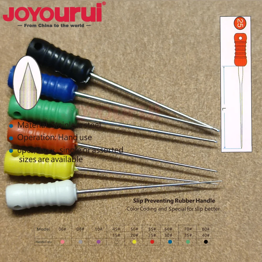 6Pcs/Box Dental Finger Spreaders File Hand Use Stainless Steel Root Cannal Endo Files06#08#10 21mm/25mm Endodontic Dentist Drill