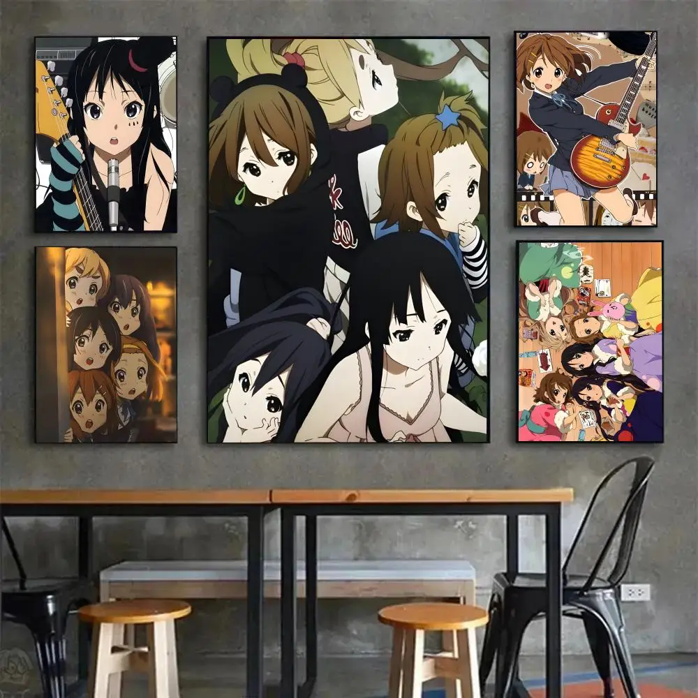 anime cheerful M-Music K-On! Poster Poster Painting Wall Art Mural for Living Room Home Decor and Gifts