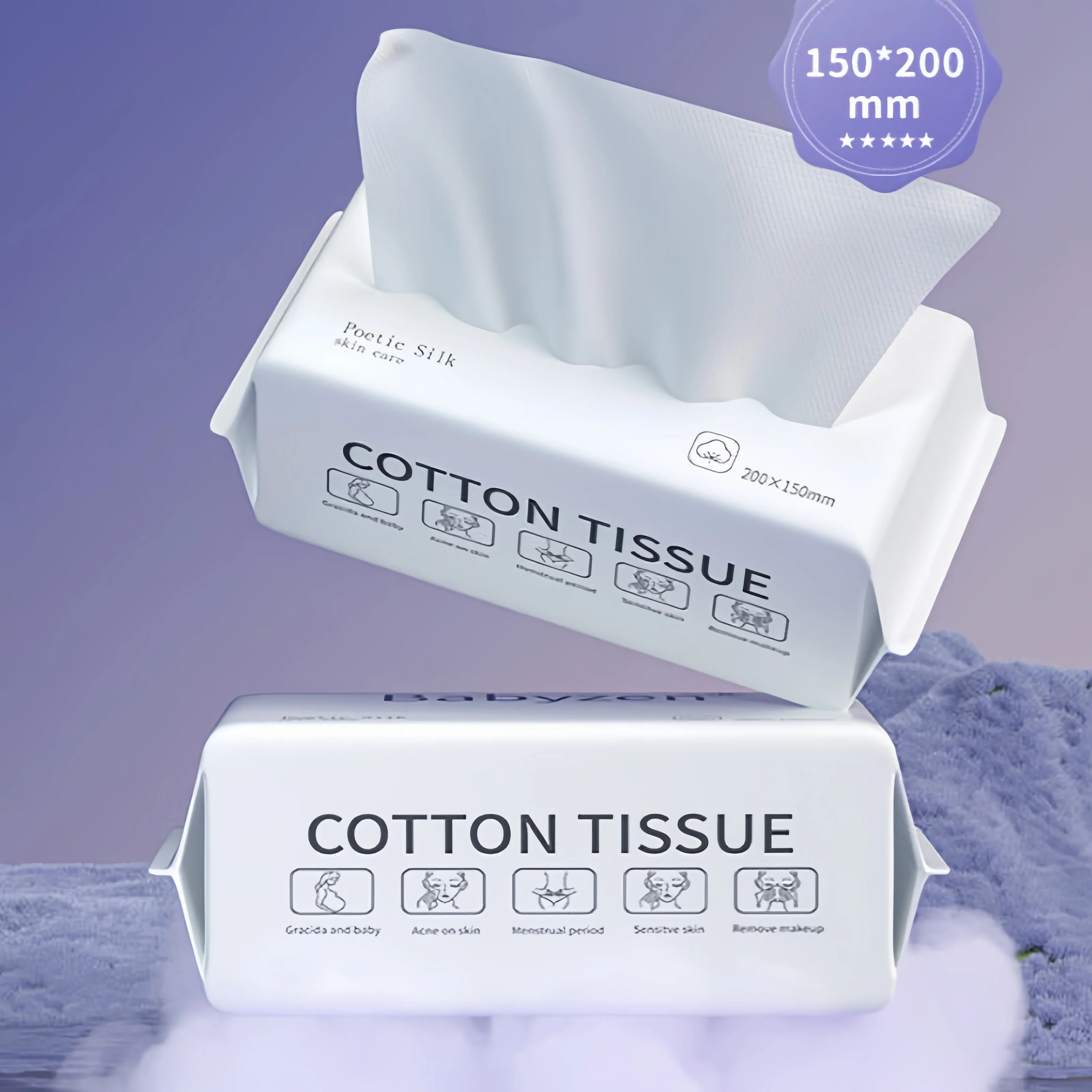 100pcs Soft Cotton Towel Disposable Face Towel Home Travel Face Towel Make Up Tissue Soft Facial Cleaning Skin Care Washing