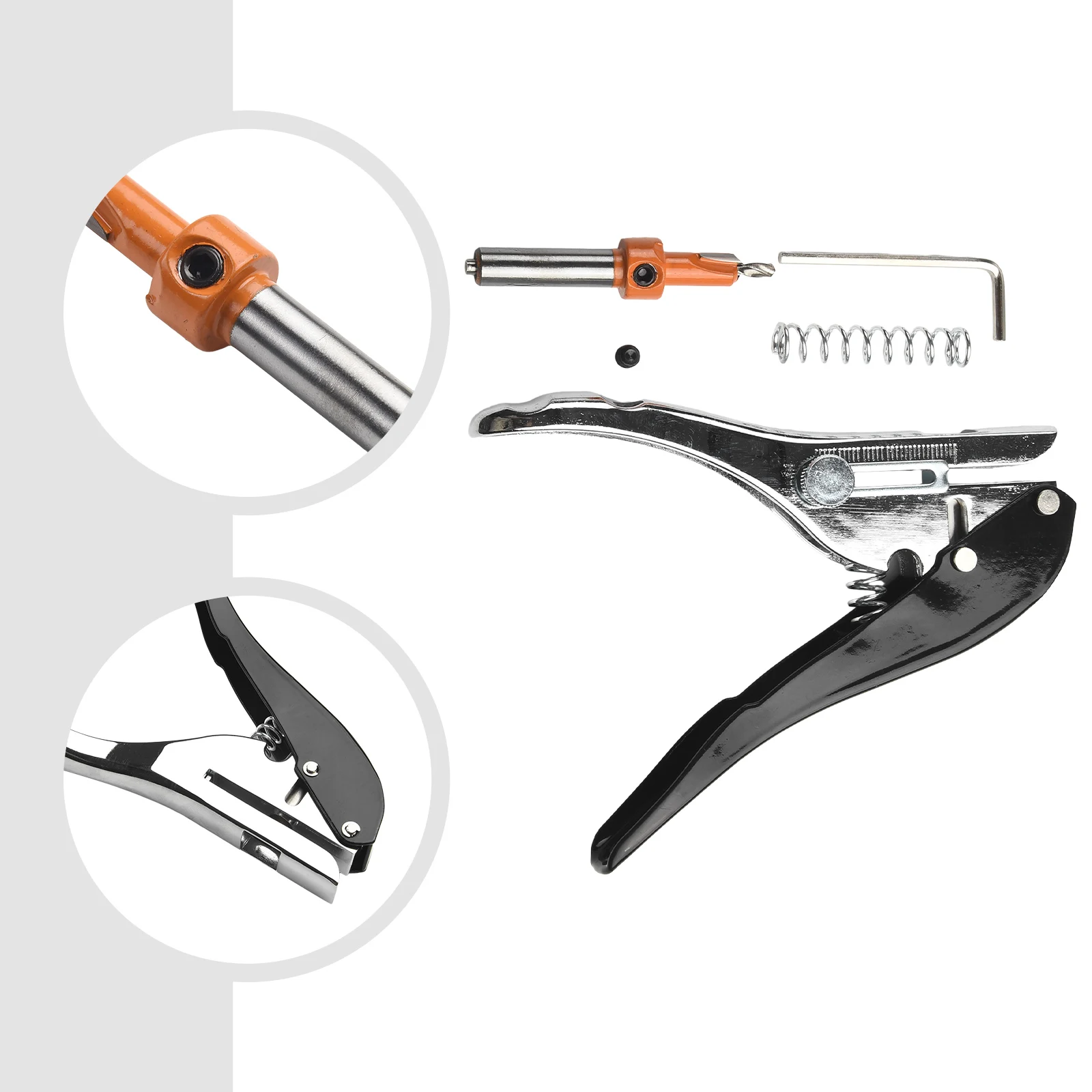 Ajustável Hole Punch Set para PVC Sealing Strip, Countersink Drill, Ferramenta de Carpintaria, 125mm, 4.92 '\', 2pcs por conjunto
