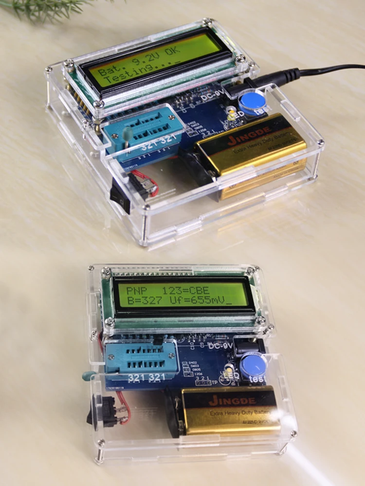 Transistor tester production kit replaces multimeter kit resistance and capacitance transistor electronic measurement with box