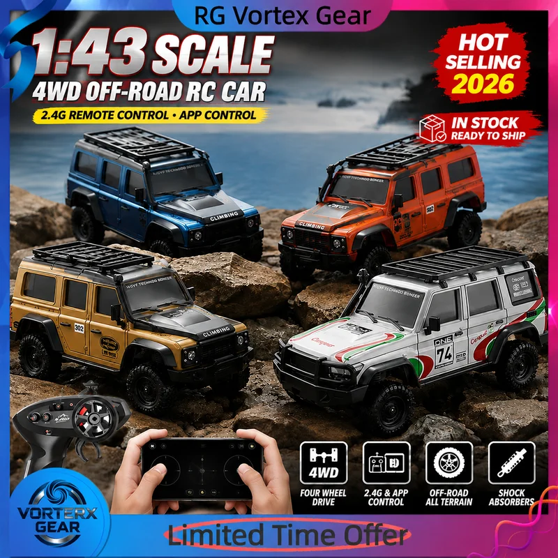 【In Stock】2026 Hot1/43 Remote Car R43series Off Road Climbing Vehicle 4wd 2.4g Drift Remote Control Entry Level Boy Gift Toy Car