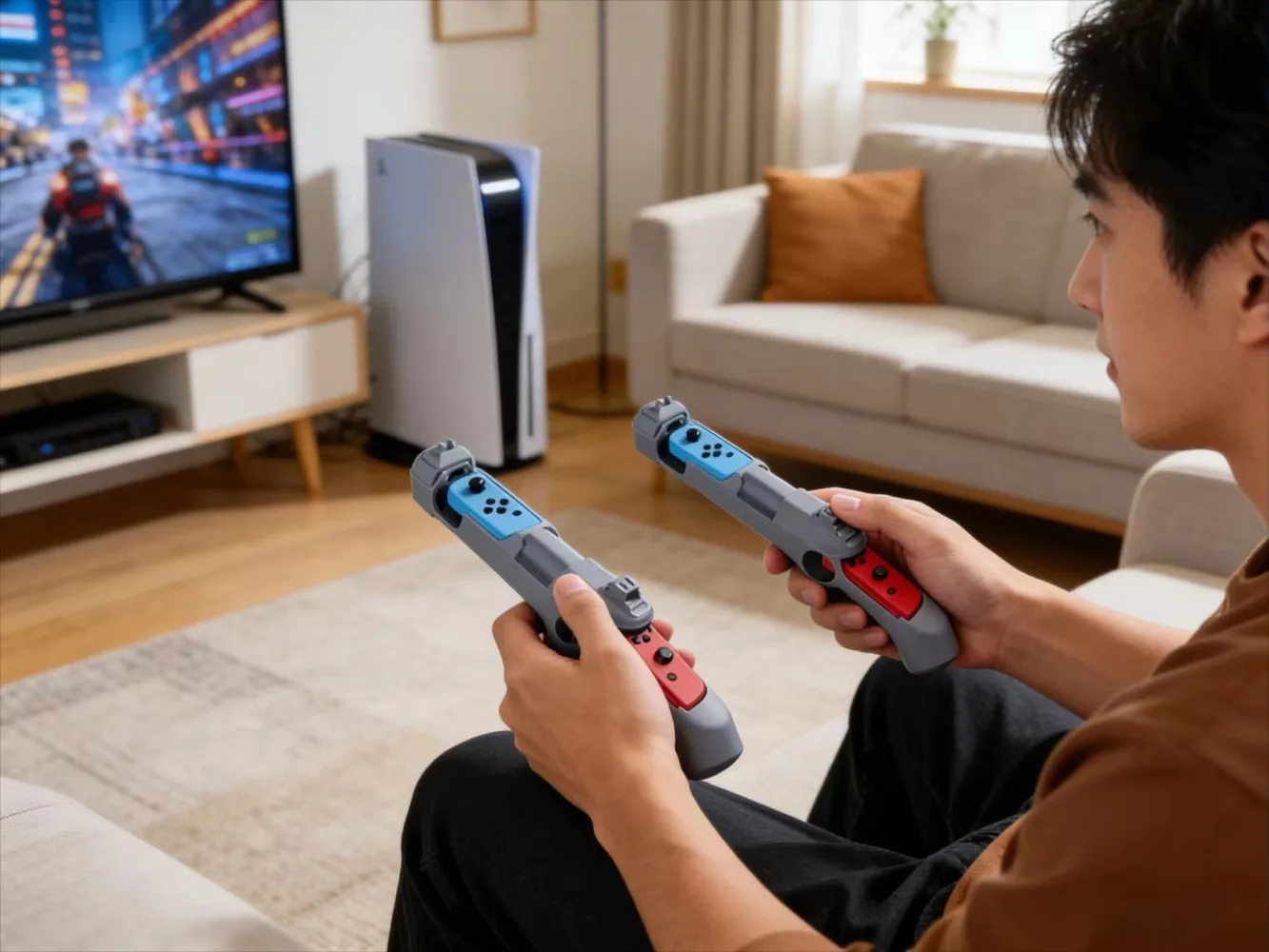 Immersive Motion Shooting Gun For Nintendo Switch Joy Con First Gen Comfortable Grip Enhanced Game Fun Accessory Set Pro