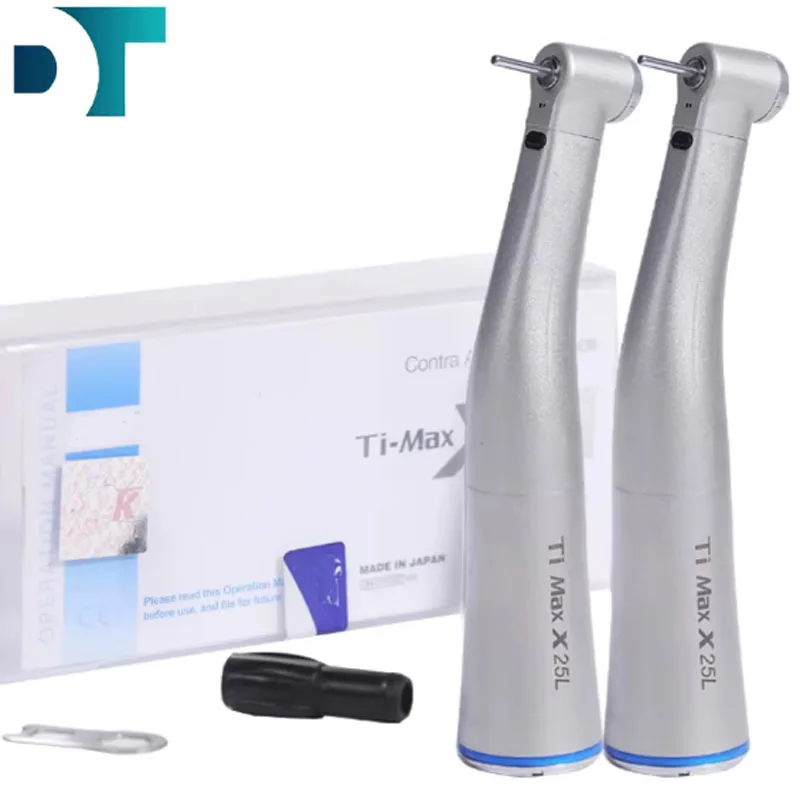 

Dental Contra Angle 1:1 Handpiece X25L Fiber Optic Air Turbine Micromotor Low Speed Dentistry Surgery Tools Blue Ring