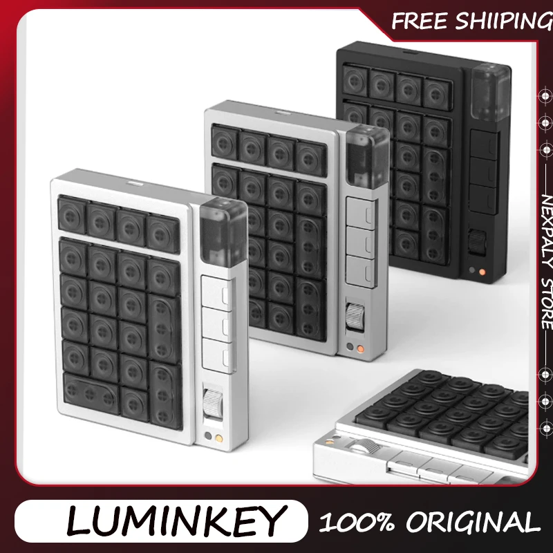 LUMINKEY NOVA KINE Wireless Numpad Three Modes Character Free Design Mechanical Keyboard Axis Metal Casing Long Lasting Battery