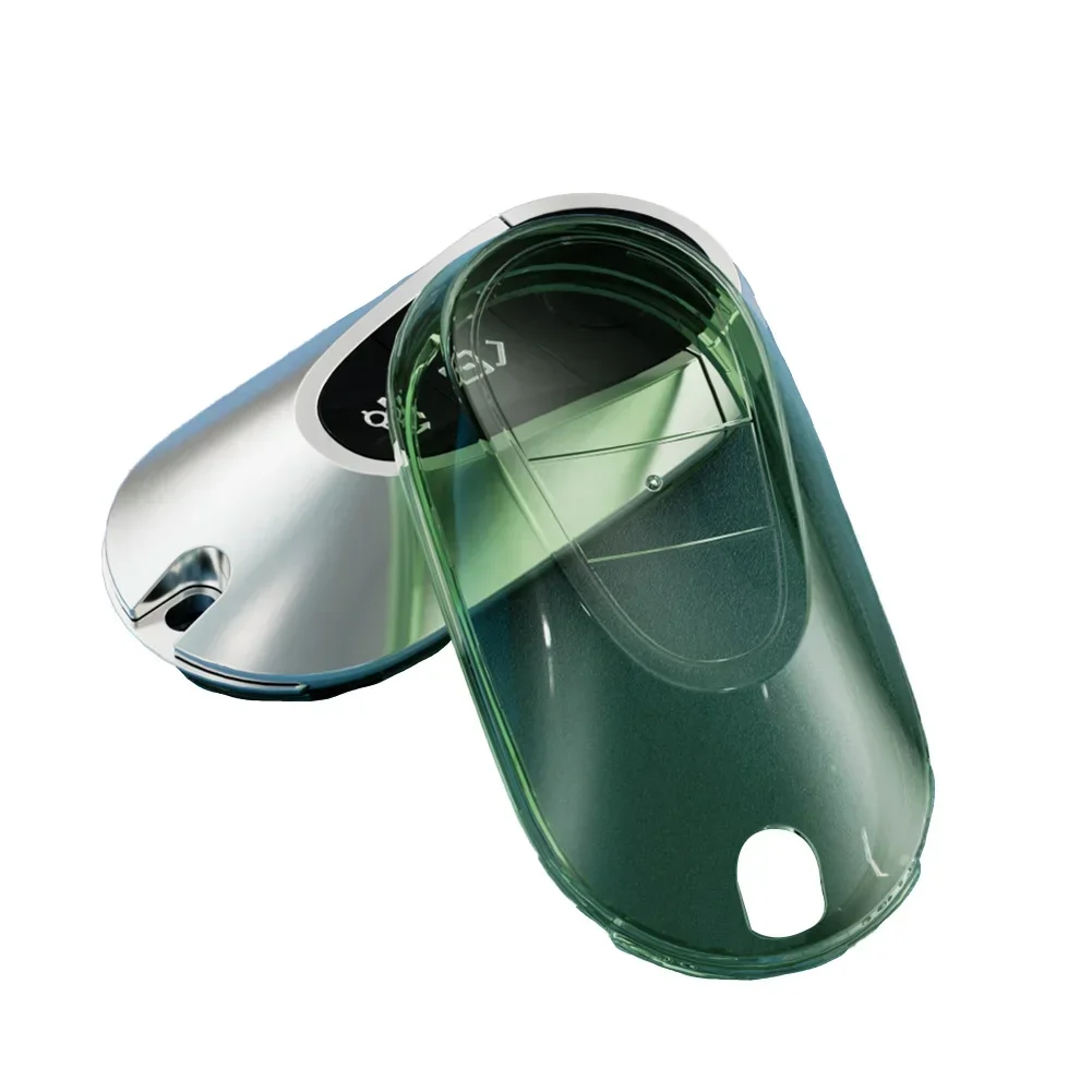1pc For Mercedes S EQE EQS Class TPU Transparent Car Key Case Cover Holder Shell Transparent + Black + Purple + Green