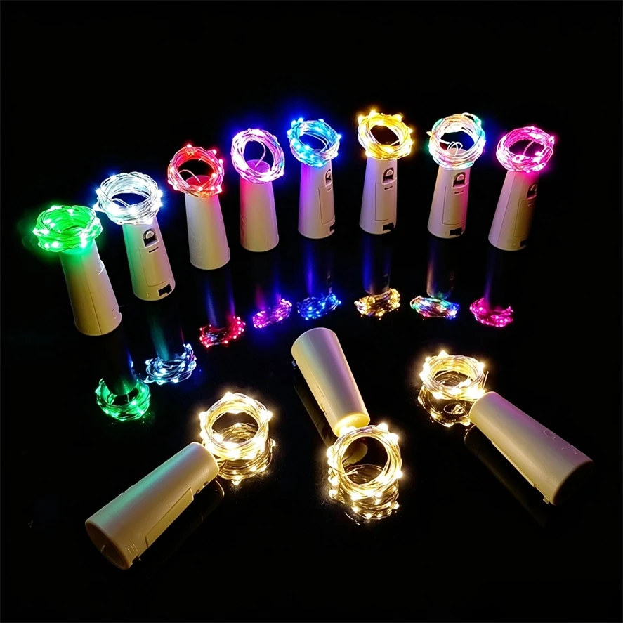 DIY 10PCS LED String Lights Bottle Lights Cork Lights Garland Starry String Lamp Night Party Christmas Wedding Party Decoration