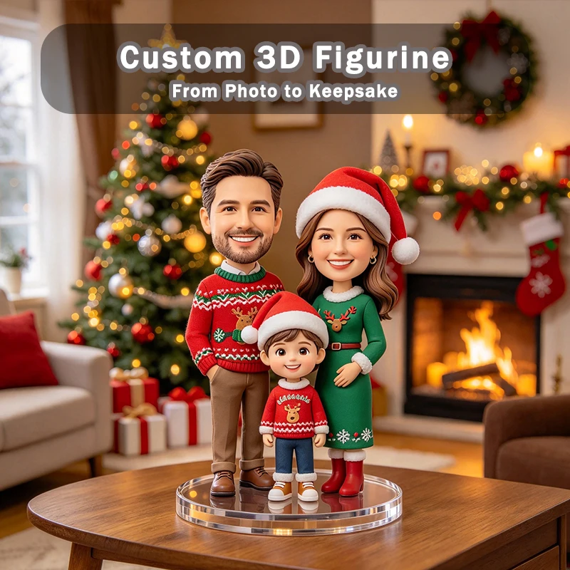 Custom Resin 3D Printed Portrait Figurine Personalized Photo Figure Lifelike Human Statue Desktop Decor Wedding Anniversary Birt