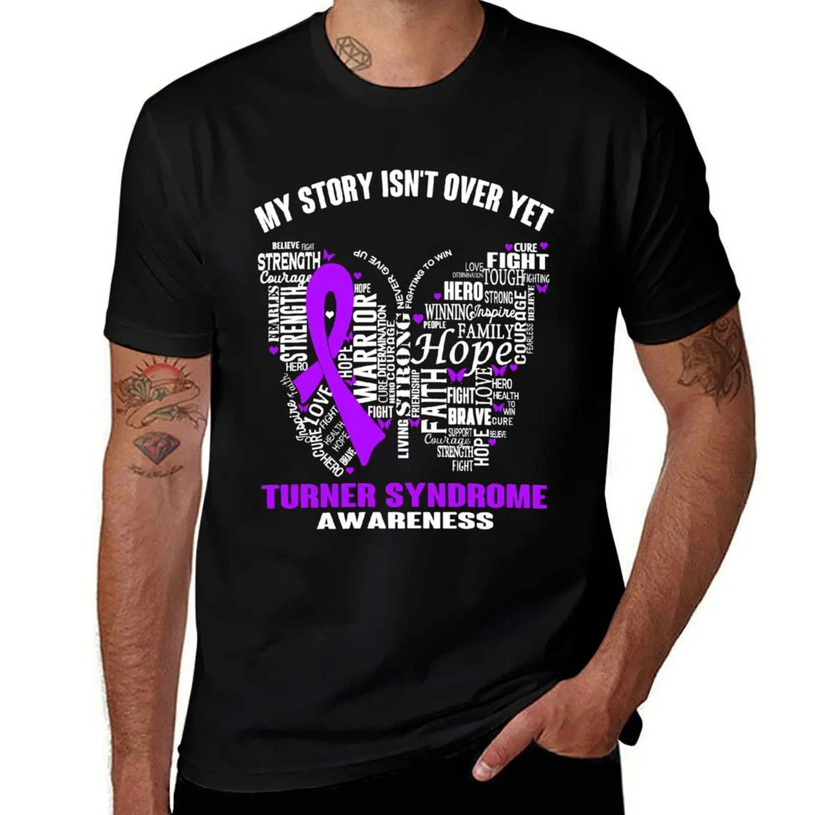 My Story Isn't Over Yet Turner Syndrome Awareness T-Shirt Active Sports Short Sleeve Cotton Shirt T-Shirt