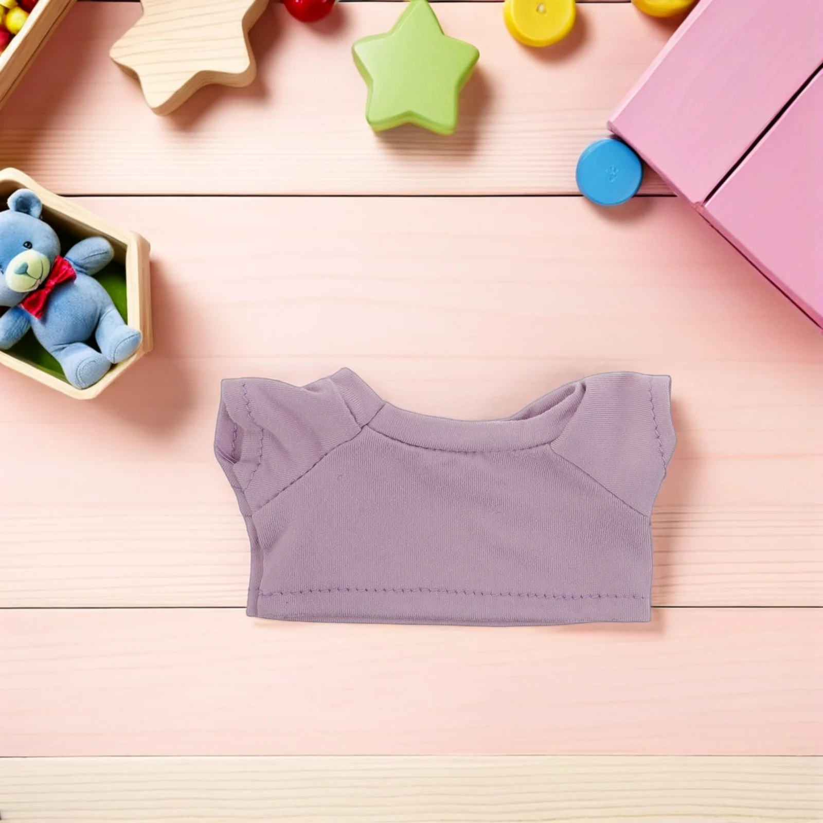 

10Pcs 23Cm Bear Clothing Sets Soft Fabric T-Shirts for Stuffed Animals Classic Outfits Breathable Dress-Up Playhouse Accessories