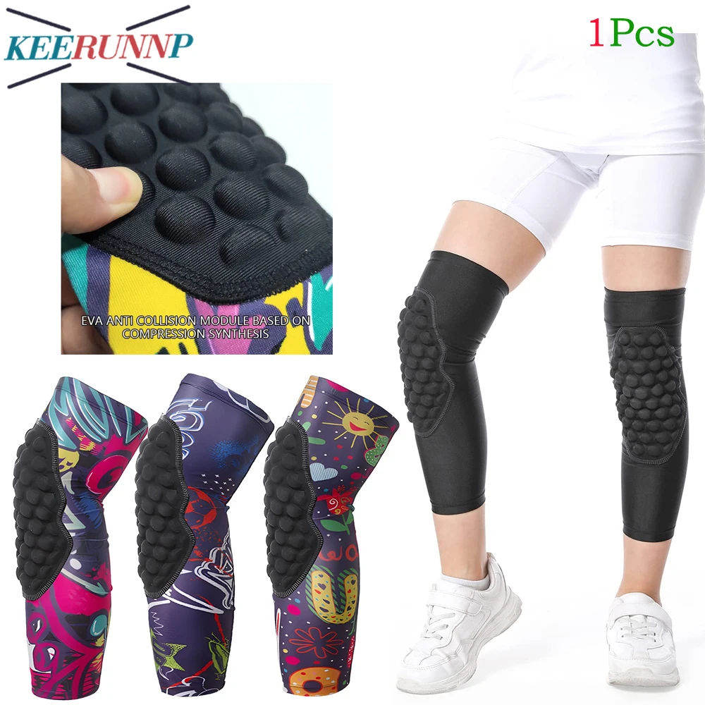 1Pcs Knee Pads Thick Sponge Collision Avoidance Dance Knee Sleeves Anti-Slip Breathable Sports Knee Brace for Kids Child Running