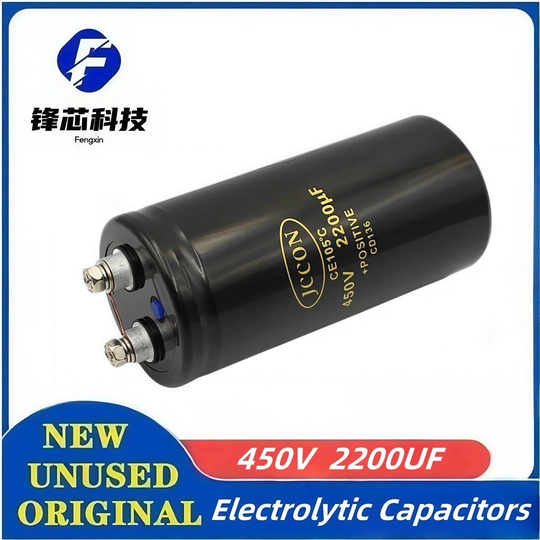 

450V 2200UF 50x105mm JCCON CE105℃ CD136 Aluminum Electrolytic Capacitor Inverter Welder 450V2200UF Screw Foot Bolt Capacitor