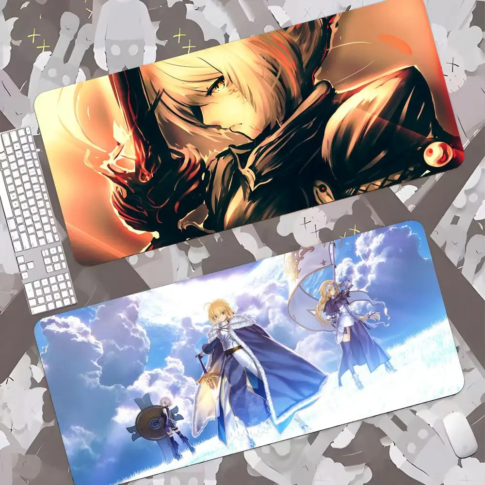 Fate Artoria Pendragon Mouse Pad Gamer Keyboard Mat Pads Gaming Desk Protector Laptops Large Mousepad Cartoon Deskmat