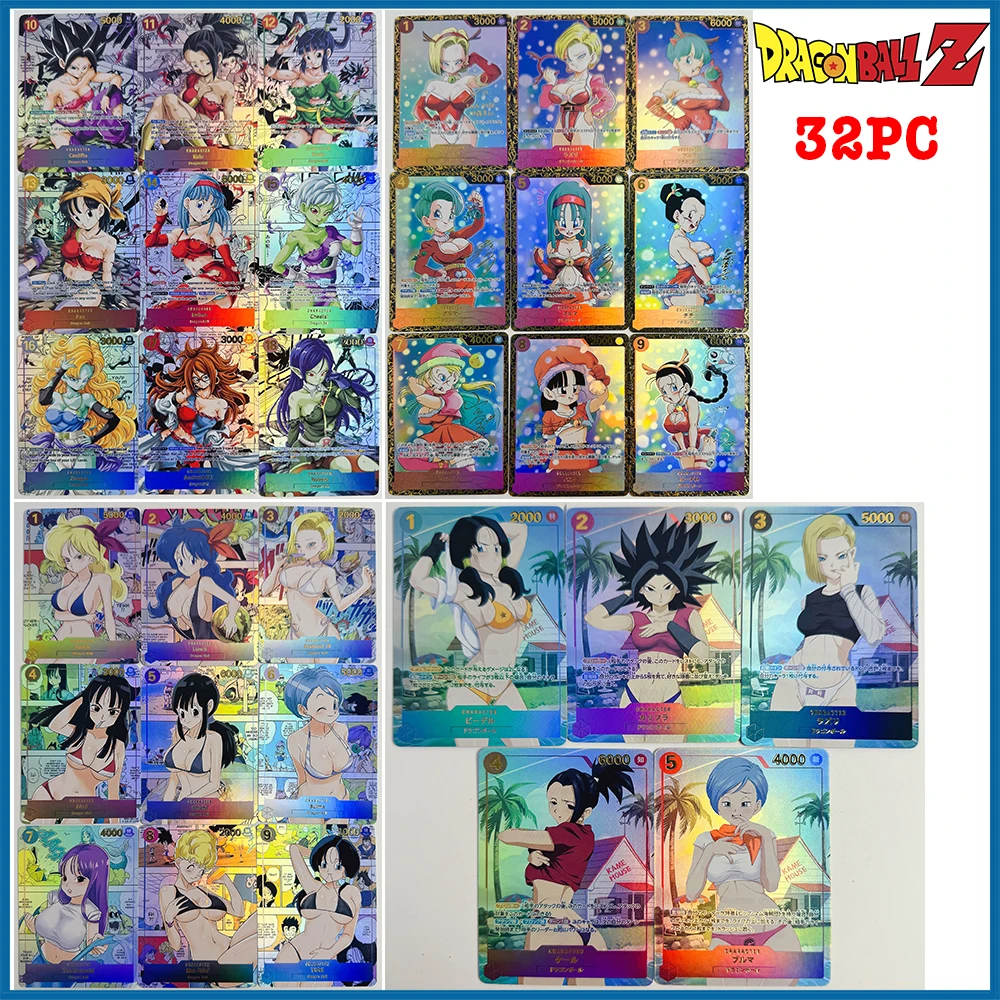 

9PC/Set Anime Dragon Ball DIY ACG Bulma Chichi Gine Videl Boys Game Toys Collectible Cards Christmas Birthday Gifts Board Game