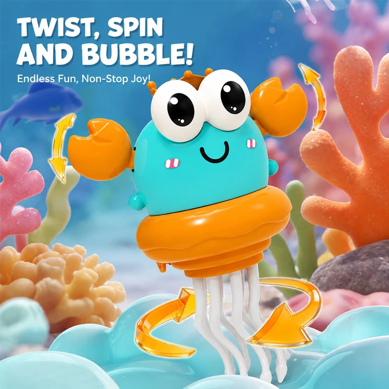 KNYYSECQ Electric dancing crab toy obstacle avoidance sound and light octopus fun children's toy puzzle sensing toy