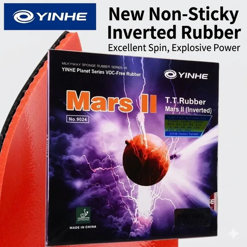 

1pcs Original YINHE MARS 2 Table Tennis Rubber Non-sticky Max Tense Ping Pong Rubber Sheet with Sponge for Backhand