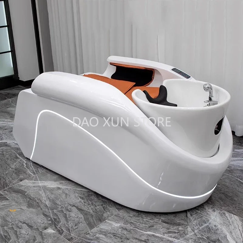 Massage Head Spa Shampo Bed Luxury beauty Water Circulation Hair Wash Bed Lighting Ergonomics Lavacabezas Salon Equipment MQ50SC