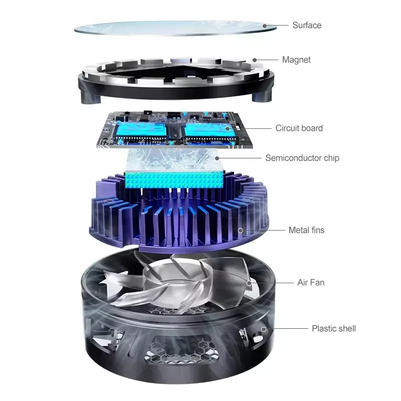 SL18 TEC Cooler Magnetic phone cooler with temperature display for iPhone Android phone tablet game cooler cooling fan