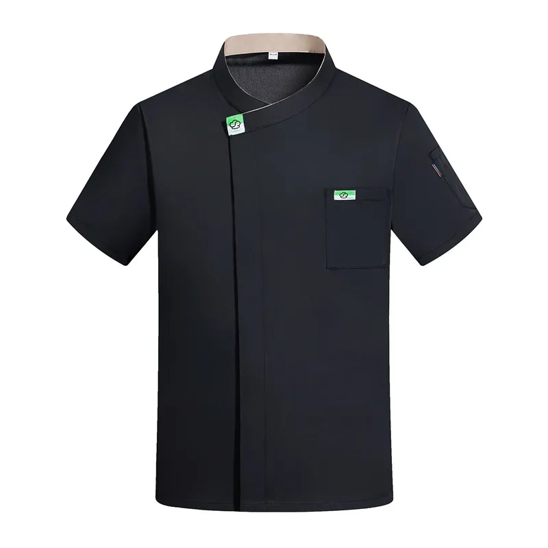 Uniforme de Chef, Costume d'hôtel de Restaurant de restauration, vêtements de cuisine, chemise de Chef, tablier à manches courtes, vêtements de cuisine, Costume de travail pour hommes et femmes