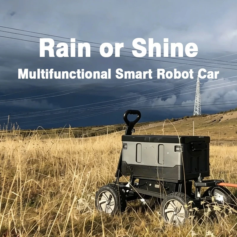 

Ride-able outdoor camping and cargo machines with remote control and follow modes