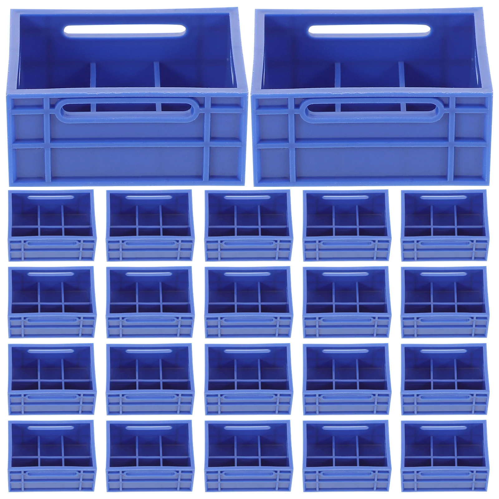 30 szt. Mini Plastikowe Skrzynki Miniaturowe Pudełka na Piwo 3x3x2cm Organizer do Przechowywania do Zabawy w Udawanie Mini Scenerii Akcesoria do Domku dla Lalek