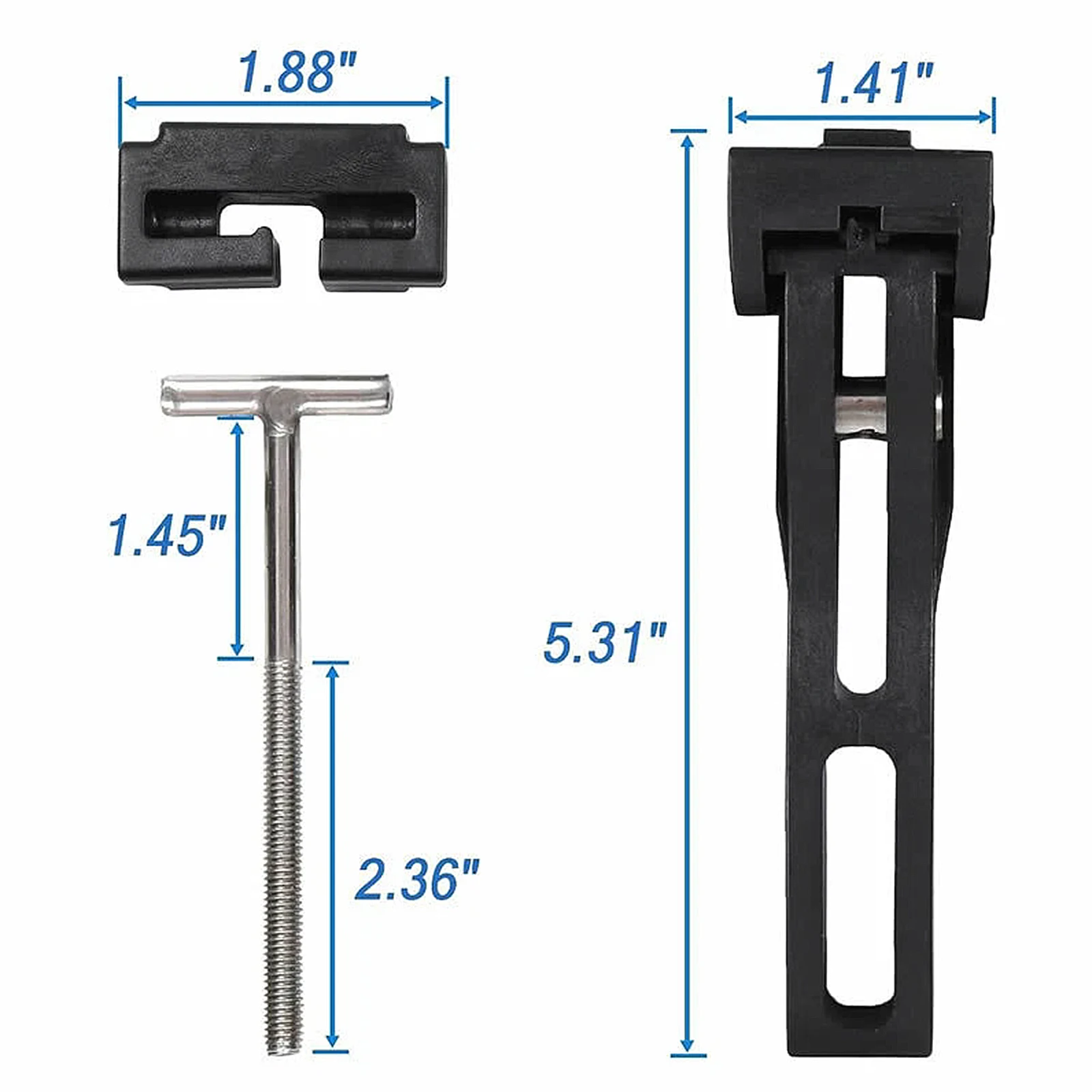 تحديد عدة العالمي اكسسوارات استبدال أجزاء سيارة الجبهة الخلفية المشبك T-البراغي ل الصلب ثلاثي أضعاف Tonneau شاحنة بيك اب غطاء السرير #6