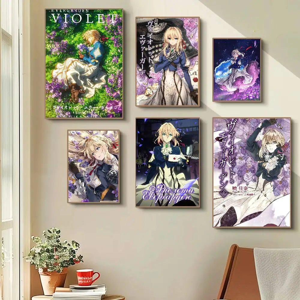 Anime Violet Evergarden Aesthetic Poster Room Home Decoration Paintings Hanging Classic Birthday Gifts
