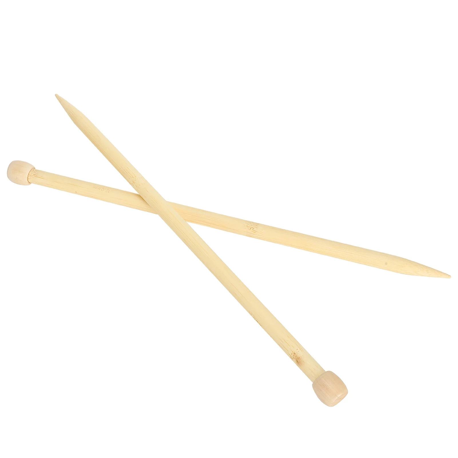 2pcs Wooden Knitting Needles 35cm/13.8in Large Size Single Point Weaving Tool for DIY Scarf Sweater