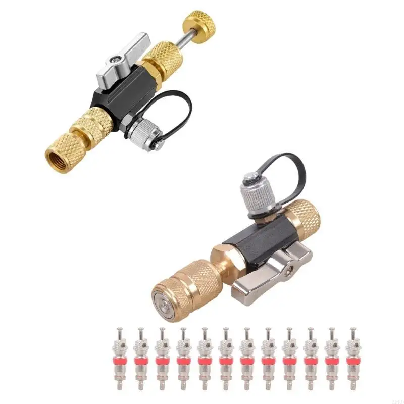 

R410A Vacuum Valves Cores Removal Tool, 1/4" Connection Repair Tool For HVAC Systems
