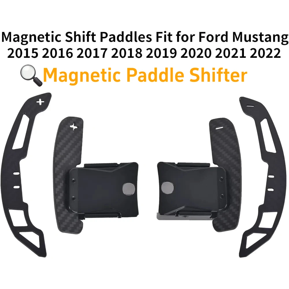 

Carbon Fiber Paddle Extension Interior Decoration Accessories For Ford Mustang 2015-2022 Magnetic Steering Wheel Paddle Shifter