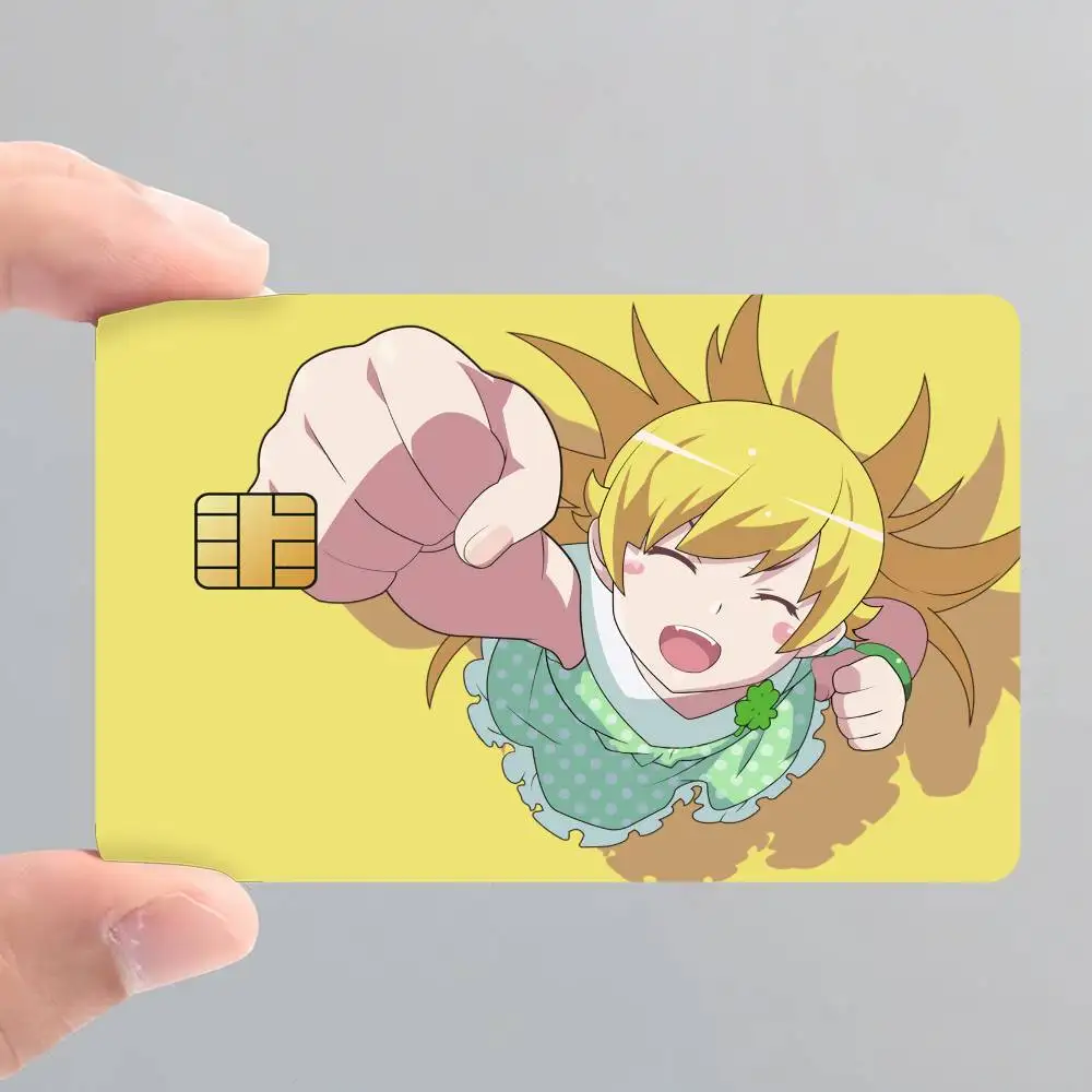 Shinobu Oshino Kizumonogatari Card Stickers for Bank Access Protective Waterproof Film Cover Sticker Surprise Gift