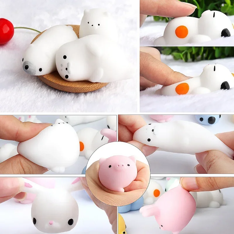 Kawaii Mochi Squishies Anima Squishy Toys for Kids Antistress Ball Squeeze Toy Party Favors Stress Relief Toys for Birthday