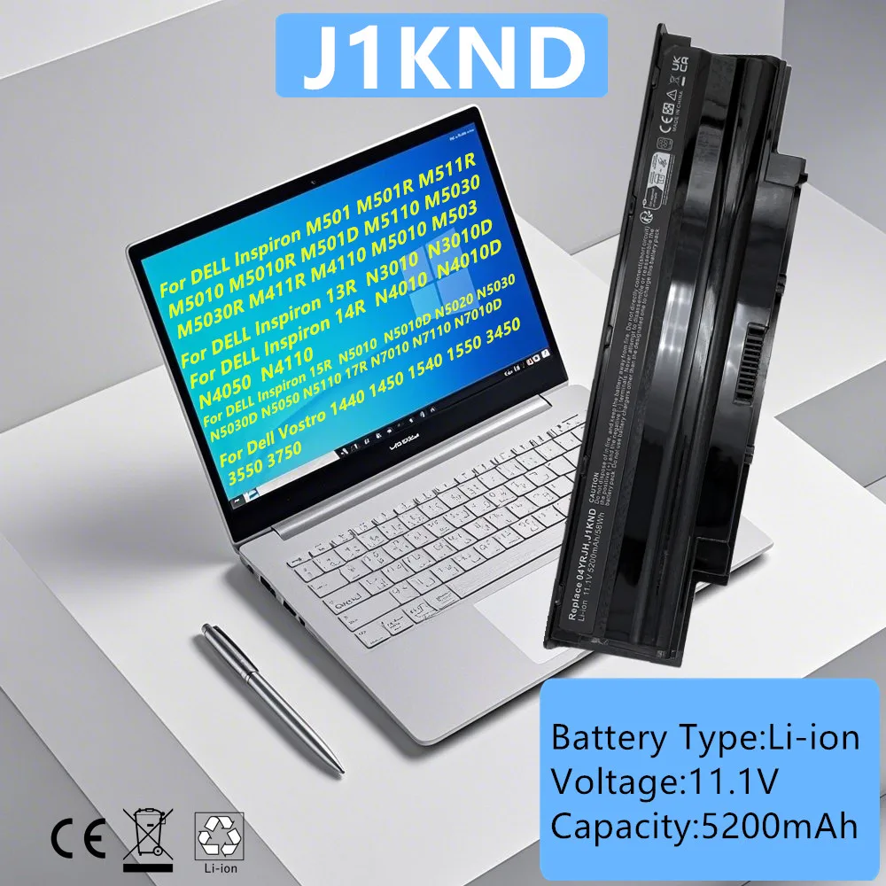 YXVK2 J1KND Laptop Battery For Dell Inspiron N7010 N7110 N4010 N4010D N4050 N4110 N3010 N3010D N5010 N5020 N5030 N5050 N5110