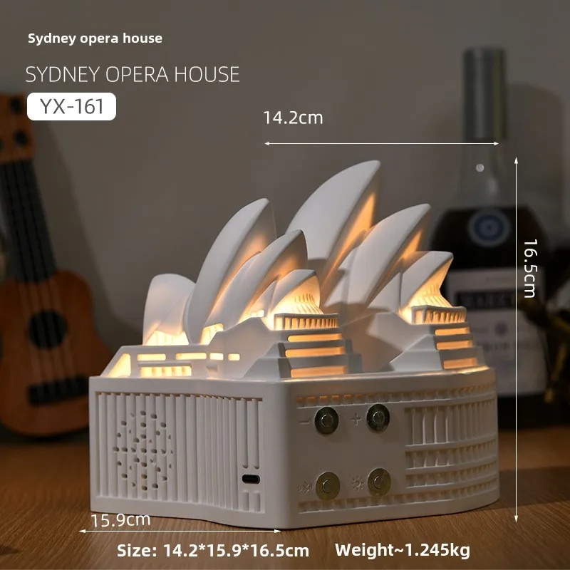 

Sydney Opera House Bluetooth Audio Aromatherapy Diffuser Stone Night Light Niche High Value Bedroom Internet Celebrity