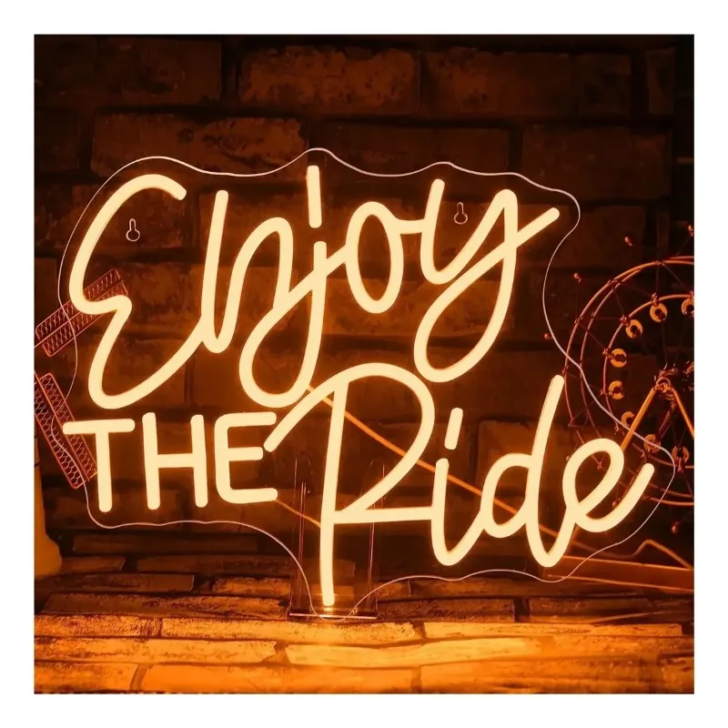 

Неоновая вывеска «Enjoy The Ride», светодиодный настенный светильник с регулируемой яркостью через USB, мотивирующий настенный декор для гостиной, бара, идеальный подарок для райдеров